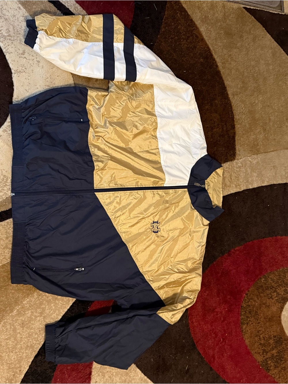 Notre Dame fighting Irish team jacket great colors size XXL